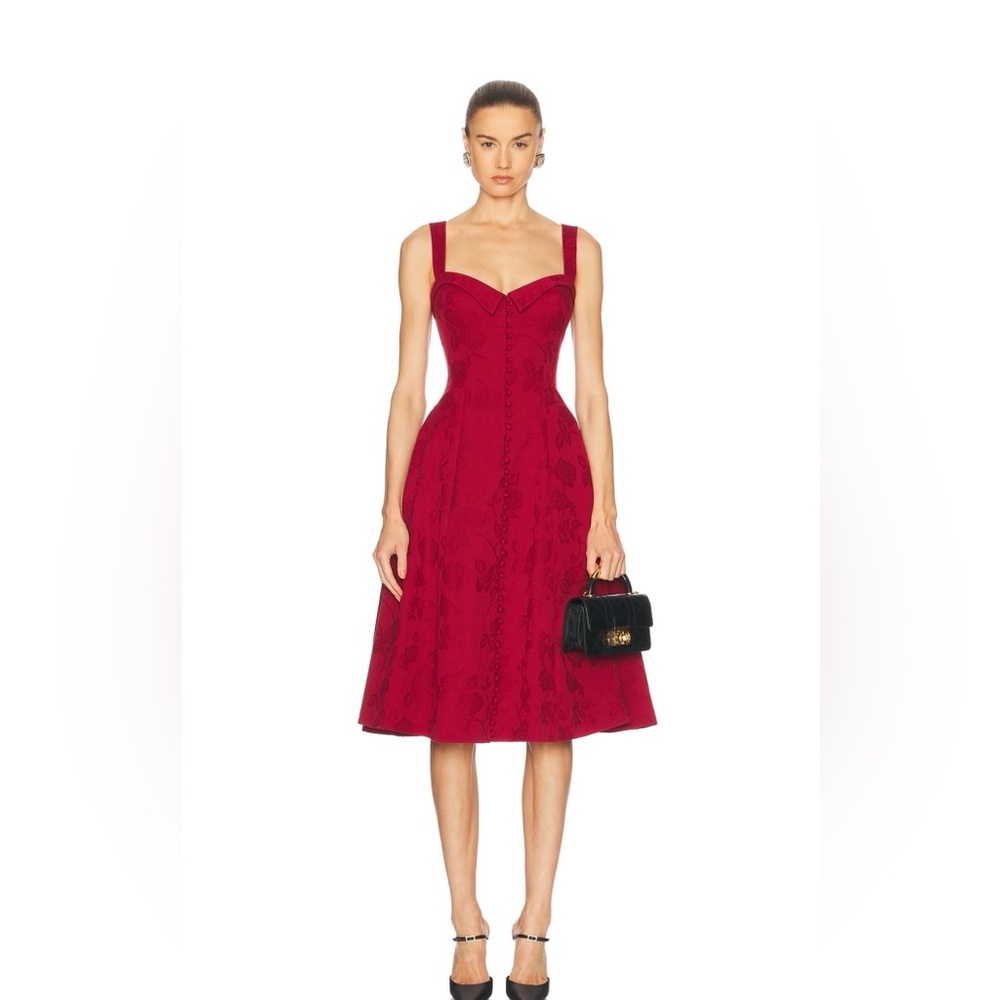 Mirror Palais cocktails at eight lady length dress in rosebud